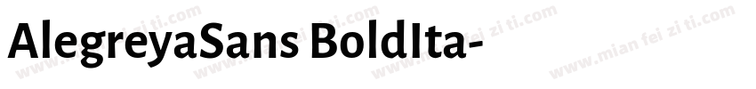 AlegreyaSans BoldIta字体转换